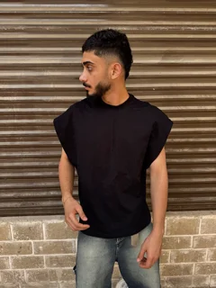 وست مشکی بیسیک دوخت